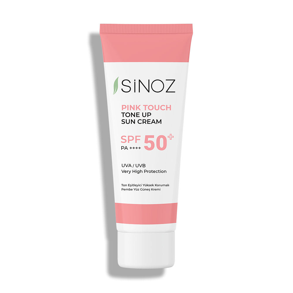 Sinoz Pink Touch Spf 50+ Cilt Aydınlatıcı Ton Eşitleyici Pembe Yüz Güneş Kremi 50 ml Tüm Ciltler İçin