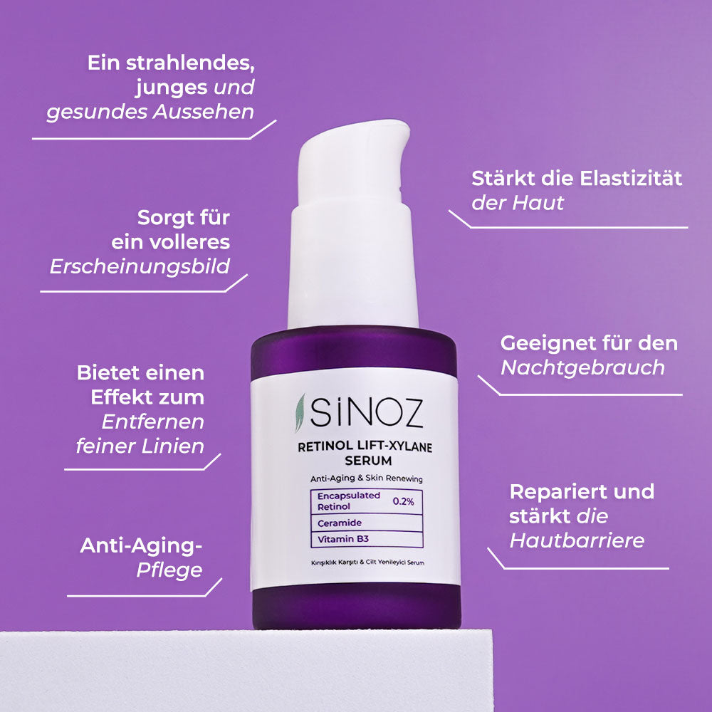 Sinoz Retinol Lift-Xylane Anti-Falten & HautzeUerung Serum 30 ml.